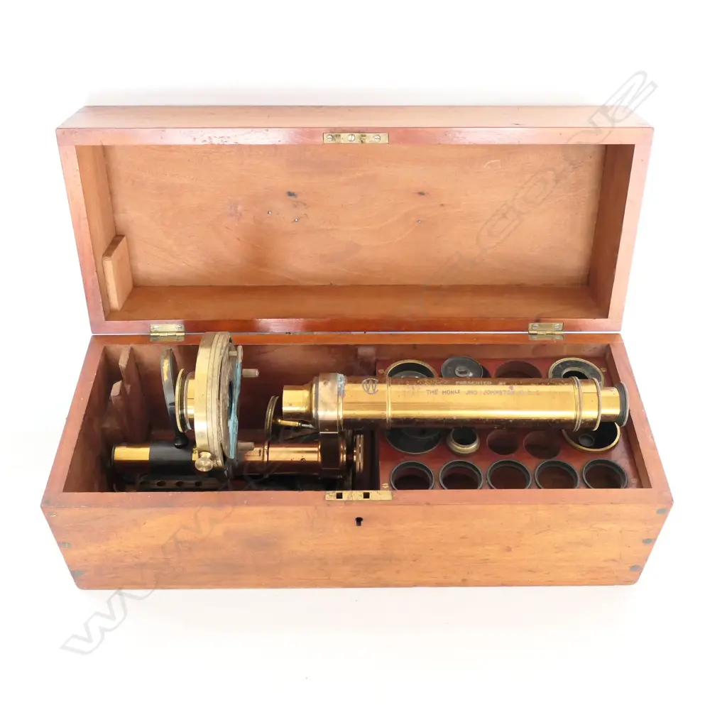 K & J BECK LONDON & PHILIDAELPHIA FOLDING COMPOUND MICROSCOPE, PIVOT BRACKET ABSENT Image 1++